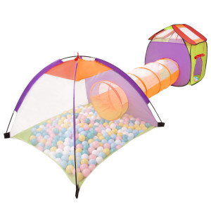 Dodatki damskie > test damska > Dodatki damskie > 3in1 Spielzelt mit Tunnel Spielplatz PopUp Bällebad mit Bälle Für Kinder, Mehrfarbig:weiß/gelb/babyblau/puderrosa/türkis, 900 Bälle