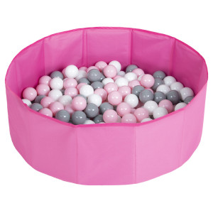 Dodatki damskie > test damska > Dodatki damskie > Faltbare Bällebad mit Bälle für Kinder Spielbad, rosa:weiß/grau/puderrosa, 200 Bälle