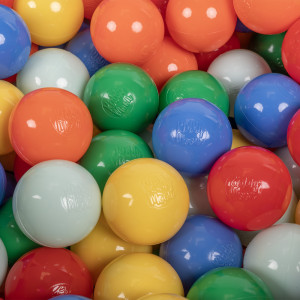 Dodatki damskie > test damska > Dodatki damskie > KiddyMoon Kinder Bälle für Bällebad Baby Plastikbälle Spielbälle ∅6cm Made in EU, minze/gelb/grün/blau/rot/orange, 500 Bälle/6cm
