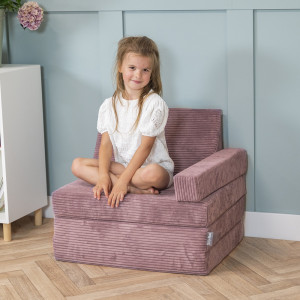 Dodatki damskie > test damska > Dodatki damskie > KiddyMoon Kindersessel aus Schaumstoff Sessel für Kinder Kinderzimmer Faltmatratze Relaxsessel Kuschelsessel, violett, Kindersofa mit Kissen
