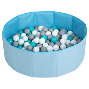 Dodatki damskie > test damska > Dodatki damskie > Faltbare Bällebad mit Bälle für Kinder Spielbad, blau:weiß/grau/türkis, 100 Bälle