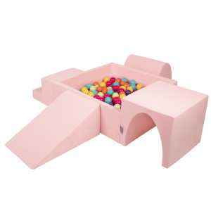 Dodatki damskie > test damska > Dodatki damskie > KiddyMoon Spielplatz aus Schaumstoff mit Quadrat Bällebad Bälle Hindernisläufen, pink:hellgrün/gelb/türkis/orange/dunkelpink/violet, Bällebad