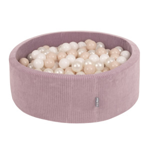 Dodatki damskie > test damska > Dodatki damskie > KiddyMoon Bällebad Kinder Schaumstoff Mit Bälle Für Baby ab 1 Jahr, violett: pastellbeige/weiß/perle, 90 x 30 cm 300 Bälle