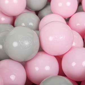 Dodatki damskie > test damska > Dodatki damskie > KiddyMoon Kinder Bälle für Bällebad Baby Spielbälle Plastikbälle ∅7cm Made in EU, puderrosa/grüngrau, 200 Bälle/7cm