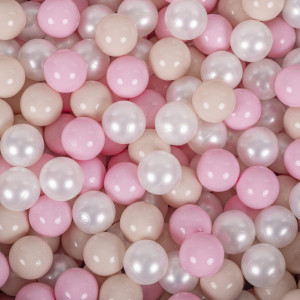 Dodatki damskie > test damska > Dodatki damskie > KiddyMoon Kinder Bälle für Bällebad Baby Spielbälle Plastikbälle ∅7cm Made in EU, pastellbeige/puderrosa/perle, 300 Bälle/7cm