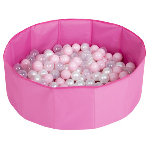 Dodatki damskie > test damska > Dodatki damskie > Faltbare Bällebad mit Bälle für Kinder Spielbad, rosa:puderrosa/perle/transparent, 100 Bälle