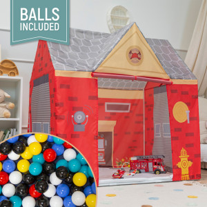 Dodatki damskie > test damska > Dodatki damskie > Spielhaus Spielzelt Feuerwehrhaus Faltbares Für Kinder Realistisches Design Langlebige Und Sichere Materialien Leicht Zu Montieren Perfekt Fü