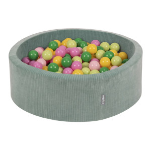 Dodatki damskie > test damska > Dodatki damskie > KiddyMoon Bällebad Kinder Schaumstoff Mit Bälle Für Baby ab 1 Jahr, grün: hellgrün/grün/gelb/puderrosa/hellpink, 90x30cm/100 Bälle