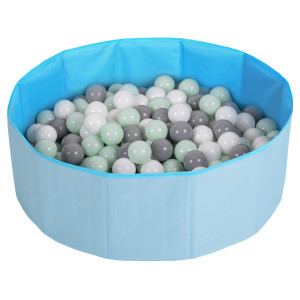 Dodatki damskie > test damska > Dodatki damskie > Faltbare Bällebad mit Bälle für Kinder Spielbad, blau:weiß/grau/minze, 100 Bälle
