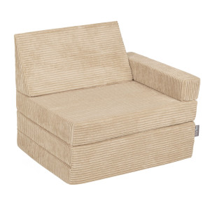 Dodatki damskie > test damska > Dodatki damskie > KiddyMoon Kindersessel aus Schaumstoff Sessel für Kinder Kinderzimmer Faltmatratze Relaxsessel Kuschelsessel, beige, Kindersofa