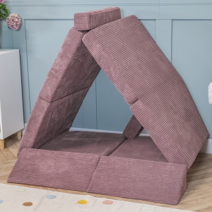 Dodatki damskie > test damska > Dodatki damskie > KiddyMoon Kinder Matratzen Aufklappen aus Schaumstoff Kindermatratze Kinderzimmer Faltmatratze, violett, Matratzen mit Kissen