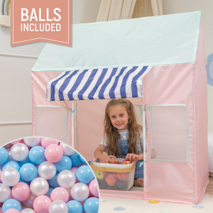 Dodatki damskie > test damska > Dodatki damskie > Kinderzelt Spielhaus Faltbares Eisdiele Für Kinder Spielzelt Leicht Aufzubauen Fördert Fantasie Und Kreativität Ideal Für Drinnen Und Draußen
