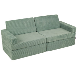 Dodatki damskie > test damska > Dodatki damskie > KiddyMoon Kindersofa aus Schaumstoff, Spielsofa für Kinder, Kindersessel, Sofa fürs Kinderzimmer, Kindercouch, Faltmatratze, grün, Kindersofa