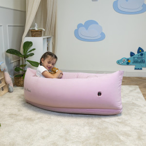 Dodatki damskie > test damska > Dodatki damskie > KiddyMoon Peapod Sensorischer Stuhl für Kinder Aufblasbarer Entlastungstherapie, rosa, M
