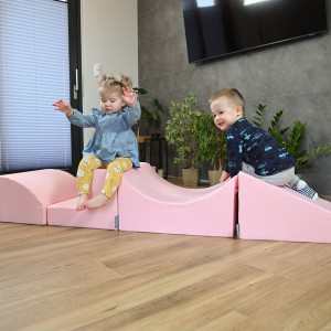 Dodatki damskie > test damska > Dodatki damskie > KiddyMoon Spielplatz aus Schaumstoff 4-teiliges Set Hindernisläufen, pink, Multi-Größe