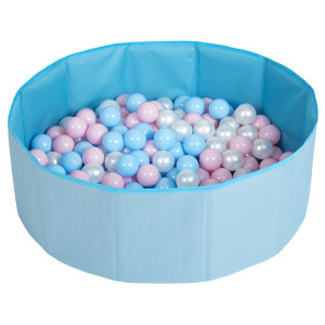 Dodatki damskie > test damska > Dodatki damskie > Faltbare Bällebad mit Bälle für Kinder Spielbad, blau:babyblau/puderrosa/perle, 300 Bälle