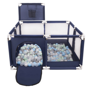 Dodatki damskie > test damska > Dodatki damskie > Laufstall mit Korb und Bällen Laufgitter für Kinder, Blau:perle/grau/transparent/babyblau/minze, 100 Bälle