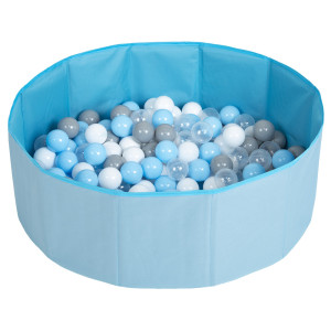 Dodatki damskie > test damska > Dodatki damskie > Faltbare Bällebad mit Bälle für Kinder Spielbad, blau:grau/weiß/transparent/babyblau, 200 Bälle