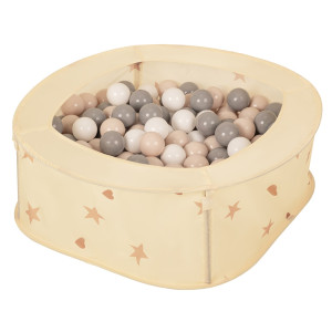 Dodatki damskie > test damska > Dodatki damskie > NK-200X Faltbarer Bällepool für Kinder mit Bälle Pop-Up, hellbeige:pastellbeige/weiß/grau, 400 Bälle