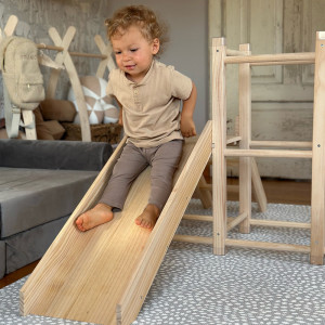 Dodatki damskie > test damska > Dodatki damskie > KiddyMoon Klettergerüst Indoor Holz Spielplatz Mit Rutsche Anti-Rutsch Pads Stabile Konstruktion, , UNI