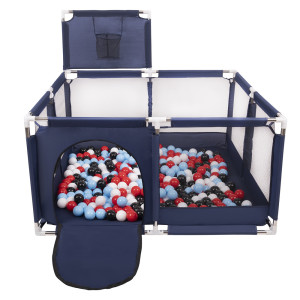 Dodatki damskie > test damska > Dodatki damskie > Laufstall mit Korb und Bällen Laufgitter für Kinder, Blau:schwarz/weiß/rot/babyblue, 900 Bälle