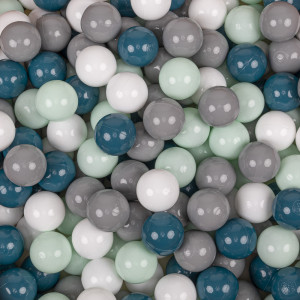 Dodatki damskie > test damska > Dodatki damskie > KiddyMoon Rund Bällebad Velvet Bällepool ∅ 7Cm Ballgruben Für Babys Spielbad Kleinkinder, Hergestellt in der EU, waldgrün: dunkeltürkis/grau/