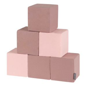 Dodatki damskie > test damska > Dodatki damskie > KiddyMoon Weiche Bausteine aus Schaumstoff für Kinder, Blöcke: erikafarben-pink, 6 Stücke
