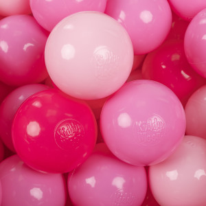Dodatki damskie > test damska > Dodatki damskie > KiddyMoon Kinder Bälle für Bällebad Baby Spielbälle Plastikbälle ∅7cm Made in EU, puderrosa/rosa/dunkelpink, 100 Bälle/7cm