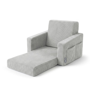 Dodatki damskie > test damska > Dodatki damskie > KiddyMoon Klappbarer Kindersessel aus Schaumstoff Kindersofa, hellgrau, UNI