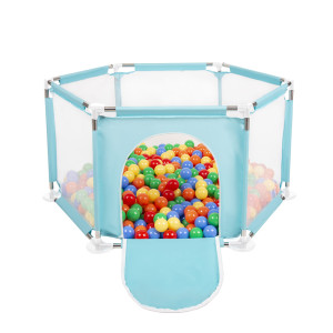 Dodatki damskie > test damska > Dodatki damskie > Sechseckiger Laufstall mit Bällen Laufgitter für Kinder, Minze:gelb/grün/blau/rot/orange, 400 Bälle