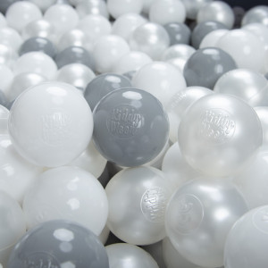Dodatki damskie > test damska > Dodatki damskie > KiddyMoon Kinder Bälle für Bällebad Baby Plastikbälle Spielbälle ∅6cm Made in EU, weiß/grau/perle, 300 Bälle/6cm