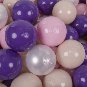 Dodatki damskie > test damska > Dodatki damskie > KiddyMoon Kinder Bälle für Bällebad Baby Spielbälle Plastikbälle ∅7cm Made in EU, pastellbeige/puderrosa/perle/violett, 50 Bälle/7cm