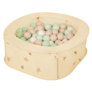 Dodatki damskie > test damska > Dodatki damskie > NK-200X Faltbarer Bällepool für Kinder mit Bälle Pop-Up, hellbeige:pastellbeige/weiß/minze, 400 Bälle