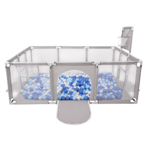 Dodatki damskie > test damska > Dodatki damskie > Laufstall Baby Großer Spielplatz mit Bällen Laufgitter für Kinder, Grau:blau/babyblue/perle, 200 Bällen