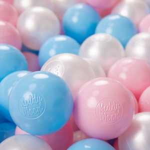 Dodatki damskie > test damska > Dodatki damskie > KiddyMoon Kinder Bälle für Bällebad Baby Plastikbälle Spielbälle ∅6cm Made in EU, baby blau/puderrosa/perle, 200 Bälle/6cm