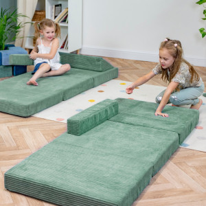Dodatki damskie > test damska > Dodatki damskie > KiddyMoon Kinder Matratzen Aufklappen aus Schaumstoff Kindermatratze Kleinkindmatratze Kinderzimmer Faltmatratze, grün, Matratzen