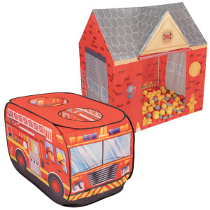 Dodatki damskie > test damska > Dodatki damskie > Feuerwehrauto Zelt Und Feuerwache Zelt Spielhaus Für Kinder Spielzelt Set Faltbar Pop Up Indoor Outdoor Rollenspiel Geschenk Für Jungen Mädch