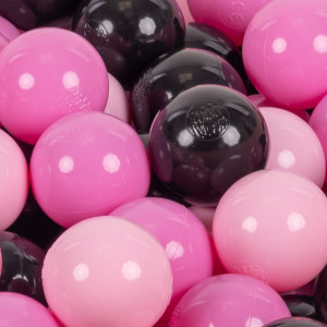 Dodatki damskie > test damska > Dodatki damskie > KiddyMoon Kinder Bälle für Bällebad Baby Spielbälle Plastikbälle ∅7cm Made in EU, pink/puderrosa/schwarz, 300 Bälle/7cm