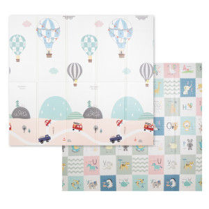 Dodatki damskie > test damska > Dodatki damskie > KiddyMoon Babymatte Zweiseitige Krabbelmatte Schaumstoffmatte Für Kinder Kindermatte Kindgerechte Muster Spielplatz Entwicklung Sicherer Und 