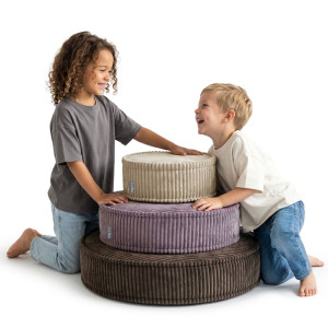 Dodatki damskie > test damska > Dodatki damskie > KiddyMoon 3-Teilige Schaumstoff Elements für Kinder Kinderzimmer-Accessoire, beige/violett/braun, SML