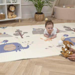 Dodatki damskie > test damska > Dodatki damskie > KiddyMoon Babymatte Zweiseitige Krabbelmatte Schaumstoffmatte Für Kinder Kindermatte Kindgerechte Muster Spielplatz Entwicklung Sicherer Und 