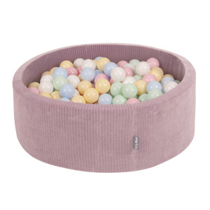 Dodatki damskie > test damska > Dodatki damskie > KiddyMoon Bällebad Kinder Schaumstoff Mit Bälle Für Baby ab 1 Jahr, violett: pastellblau/pastellgelb/weiß/minze/puderrosa, 90x30cm/100 Bälle