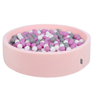 Dodatki damskie > test damska > Dodatki damskie > KiddyMoon Rund Bällebad Bällepool ∅ 7Cm Ballgruben Bunten Bällen Für Babys Spielbad Kleinkinder, Hergestellt in der EU, pink:grau-weiß-pink, 