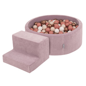 Dodatki damskie > test damska > Dodatki damskie > KiddyMoon Spielplatz Aus Schaumstoff Für Kinder mit Bälle Waschbare Bezug, violett: pastellbeige/weiß/kupferrrot/lachsfarben, Bällebad (100 B