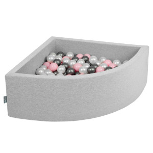 Dodatki damskie > test damska > Dodatki damskie > KiddyMoon Viertel Eckig Bällebad Bällepool ∅ 7Cm Ballgruben Für Babys Spielbad Kleinkinder, Hergestellt in der EU, hellgrau:perle/puderrosa/s