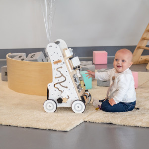 Dodatki damskie > test damska > Dodatki damskie > KiddyMoon Lauflernwagen aus Holz für Kinder Lauflernhilfe Spaß Babys, Laufen Lernen, Multifunktion Holzspielzeug für Kleinekinder Montessori-