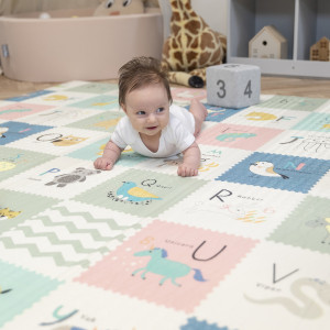 Dodatki damskie > test damska > Dodatki damskie > KiddyMoon Babymatte Zweiseitige Krabbelmatte Schaumstoffmatte Für Kinder Kindermatte Kindgerechte Muster Spielplatz Entwicklung Sicherer Und 