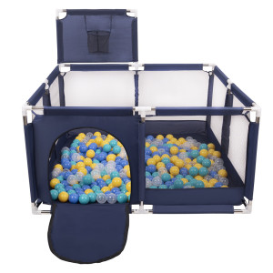 Dodatki damskie > test damska > Dodatki damskie > Laufstall mit Korb und Bällen Laufgitter für Kinder, Blau:türkis/blau/gelb/transparent, 200 Bälle