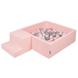 Dodatki damskie > test damska > Dodatki damskie > KiddyMoon Spielplatz aus Schaumstoff mit Quadrat Bällebad Ballgruben für Babys Spielbad Hindernisläufen, Hergestellt in der EU, pink:perle/gr
