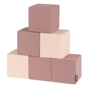 Dodatki damskie > test damska > Dodatki damskie > KiddyMoon Weiche Bausteine aus Schaumstoff für Kinder, Blöcke: erikafarben-beige, 6 Stücke
